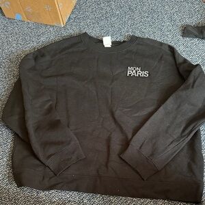 H&M Black Paris Sweatshirt Size Large